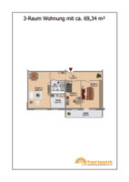 3-Raum-Wohnung 69,34 qm